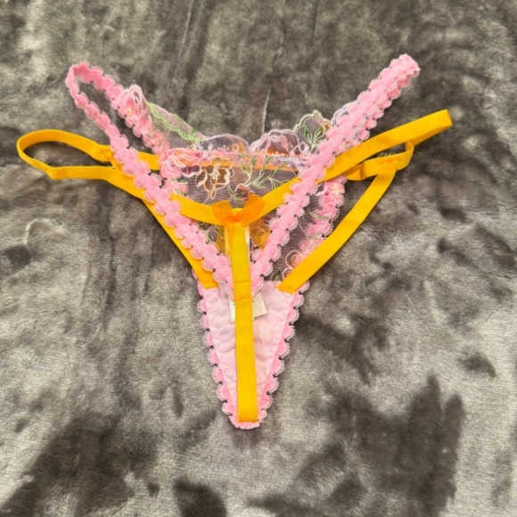 New! For Love And Lemons Sorbet Rose Panty pink orange 31262 - Picture 11 of 14
